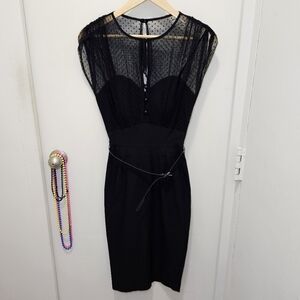 Stop Staring! Vintage Inspired Wiggle Pinup Little Black Dress Size M